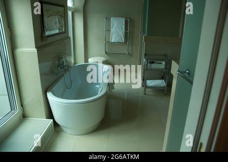 Hotel Sacher room bathroom Stock Photo