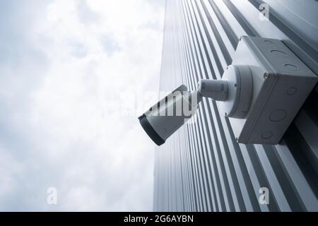 CCTV Camera on the out door wall Stock Photo