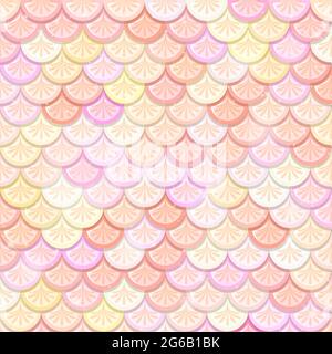Fantasy mermaid scales seamless pattern  illustration Stock Vector