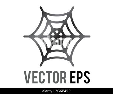The isolated vector classic spider web Halloween decoration icon,  commonly used during Halloween, to represent superhero Spider-Man Stock Vector