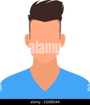 Young man avatar icon vector isolated on white Stock Vector