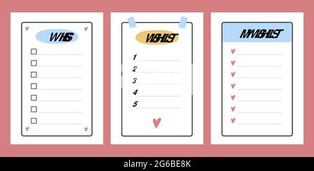 Bullet journal pages design templates Royalty Free Vector