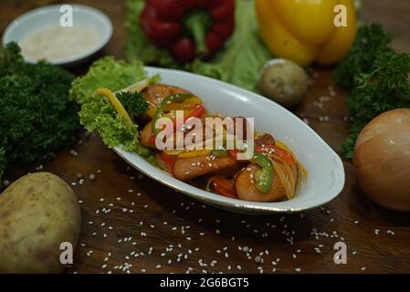 Clay pot Tofu, a Chinese tofu dish Stock Photo