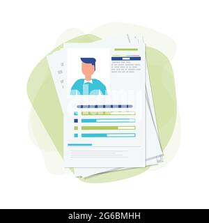 Curriculum vitae papers concept Stock Vector