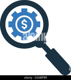 Audit, search icon - Use for commercial purposes, print media, web or any type of design projects. Vector EPS file. Stock Vector