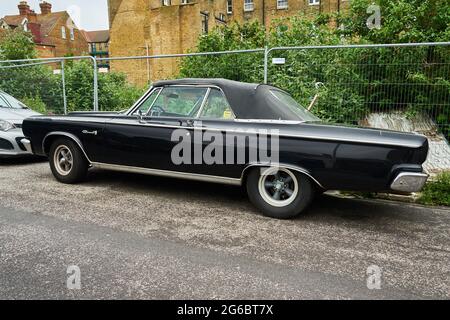 Ramsgate, United Kingdom - June 29, 2021: A 1965 Dodge Coronet 500 from the rear Stock Photo