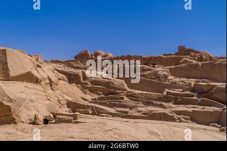 The Unfinished Obelisk in Aswan, Egypt Stock Photo