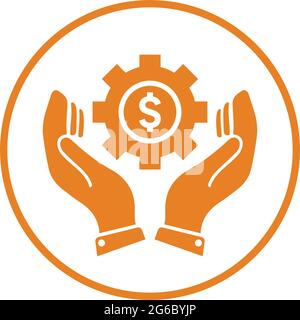 Maintenance, support, hands icon - Vector EPS file. Perfect use for print media, web, stock images, commercial use or any kind of design project. Stock Vector