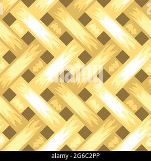 Seamless vector pattern braided texture with yellow. Weaved background. Different 3d wallpaper design. Stock Vector