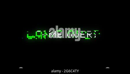 Game over text flickering against black background Stock Photo