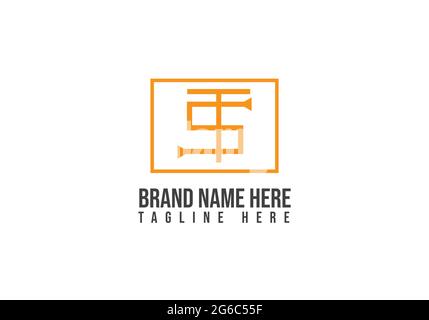 ST letter logo design and vector template design Stock Vector