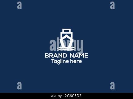 ship logo design vector vector design Stock Vector