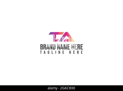 TA letter logo design Stock Vector