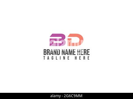 BD letter logo design and vector template design Stock Vector