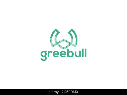 Bull logo design and vector template design Stock Vector
