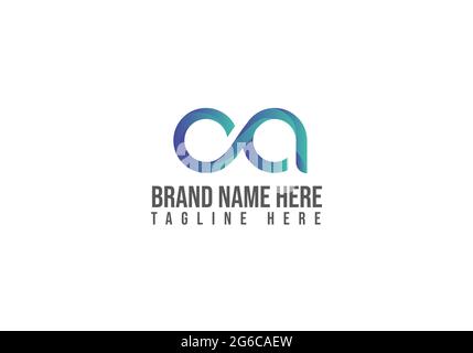 CA letter logo design and vector template design Stock Vector