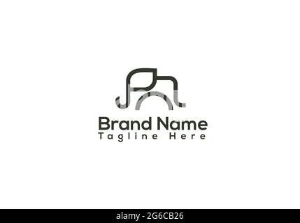 Elephant logo design and vector template design Stock Vector