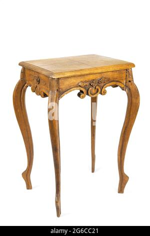 Antique Louis XV small table isolated on white background Stock Photo