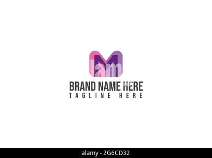 M letter logo design and vector logo template Stock Vector