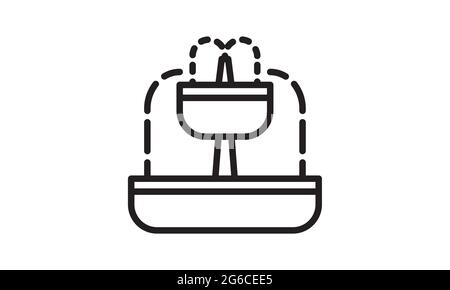 Park water fountain icon vector image Stock Vector