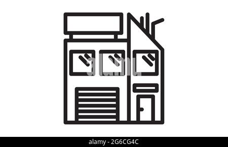 Storage warehouse icon simple style vector image Stock Vector