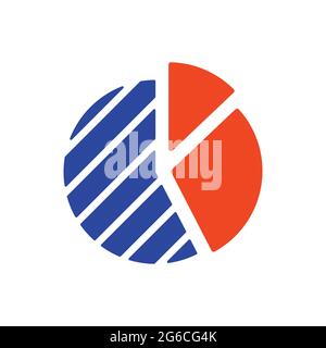 Pie Chart glyph icon vector. Finances sign. Graph symbol for your web site design, logo, app, UI. Vector illustration, EPS10. Stock Vector
