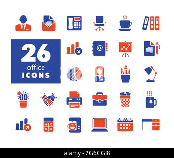 Office outline glyph icon. Office sign. Graph symbol for your web site design, logo, app, UI. Vector illustration Stock Vector