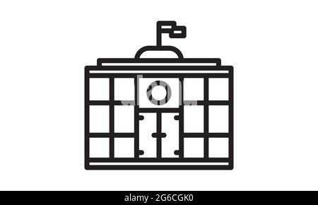 University building icon simple style vector image Stock Vector