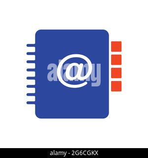 Address Book outline glyph icon. Workspace sign. Graph symbol for your web site design, logo, app, UI. Vector illustration, EPS10. Stock Vector