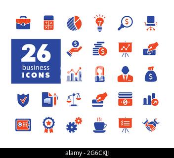 Business and finance web outline glyph icon set. Graph symbol for your web site design, logo, app, UI. Vector illustration, EPS10. Stock Vector