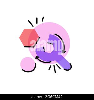Vector illustration in graphic style. Digital art Stock Vector