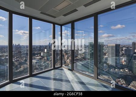 Views over city from  level 52. 22 Bishopsgate, LONDON, United Kingdom. Architect: PLP Architecture, 2020. Stock Photo