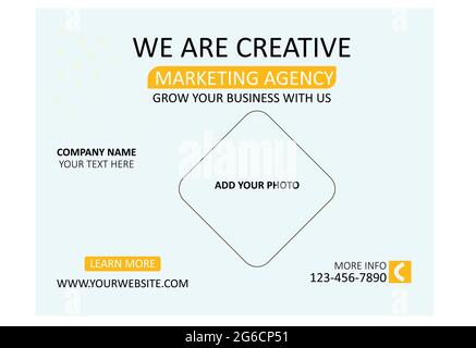 Marketing agency poster flyer template Stock Vector