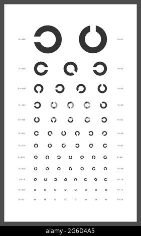Medical Eye Chart with Landolt C Stock Vector Image & Art - Alamy