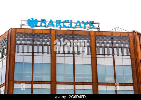 Barclays Bank Glasgow Campus headquarters, formerly Buchanan Wharf, Tradeston, Glasgow, Scotland, UK Stock Photo