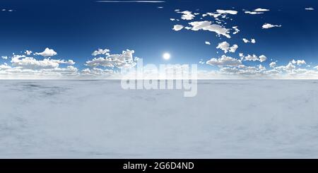 Seamless sky hdri panorama 360 degrees angle view with zenith and clouds for use as sky dome. 3d render illustration Stock Photo