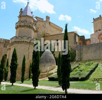 13th century Palace of the Kings of Navarre of Olite Spain Stock Photo
