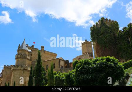 13th century Palace of the Kings of Navarre of Olite Spain Stock Photo