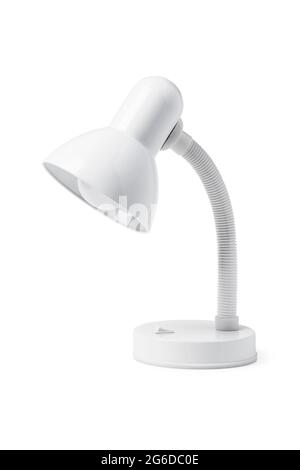 White table lamp isolated on white background Stock Photo