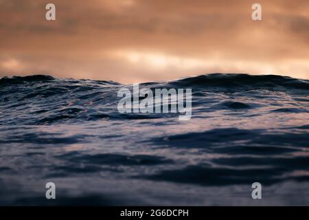 Close-up of some waves moving in the sea Stock Photo