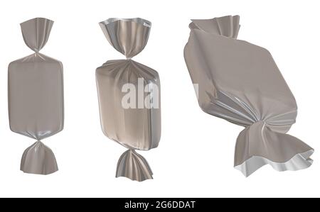 3D rendering - High resolution image Candy Cuboid Isolated on a white background  high quality details Stock Photo