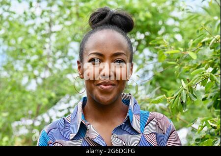 East Molesey, Surrey, UK. 05th July, 2021.Angellica Bell, Press Preview. The show returns after being cancelled last year due to coronavirus lockdowns, RHS Hampton Court Palace Garden Festival, Hampton Court, Surrey Credit: michael melia/Alamy Live News Stock Photo