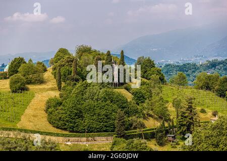 Italy Veneto Asolo Il Colle Messano with the Fresco della Villa