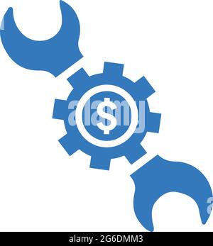 Application tools, financial gears icon - Use for commercial purposes, print media, web or any type of design projects. Vector EPS file. Stock Vector