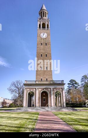 The Morehead Patterson bell tower on the UNC campus in Chapel Hill North Carolina Stock Photo