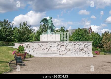 Copenhagen, Denmark - Aug. 29, 2015: The Maritime Monument commemorates civilian Danish sailors who lost their lives during the First World War. Stock Photo