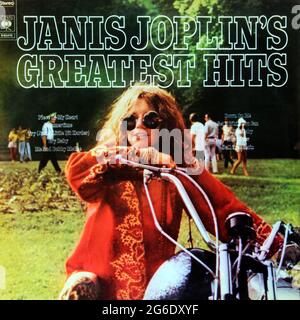 Janis Joplin: 1973. compilation LP front cover: Greatest Hits Stock Photo