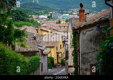 Small village Affi south-east of Lake Garda, Affi, Veneto, Italy Stock Photo