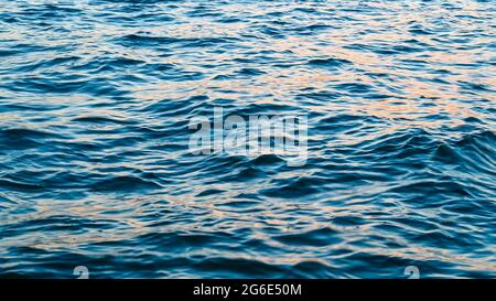 Sea, water surface with small waves, Italy Stock Photo