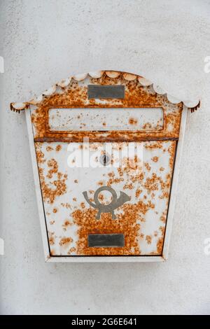 Old rusty mailbox Stock Photo